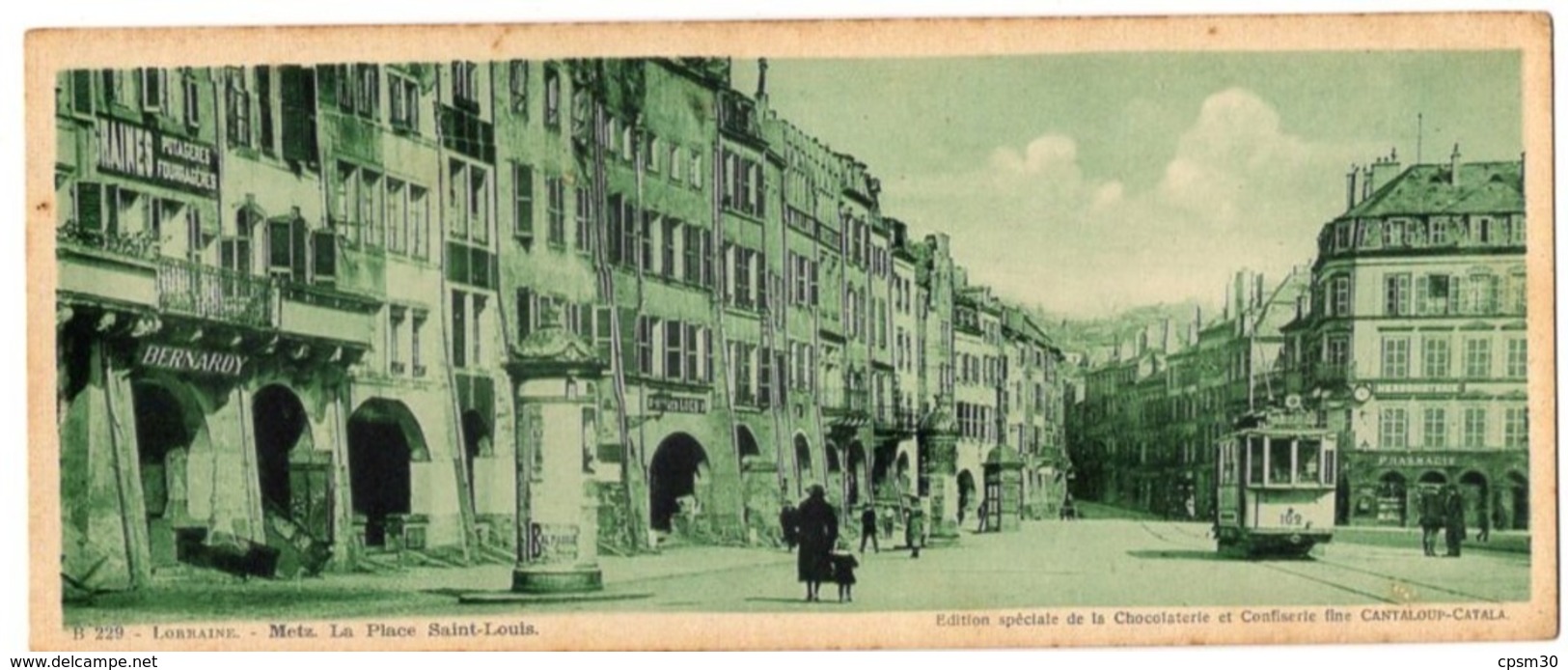 CP 57 Moselle Metz, Place St Louis - N° B229 - édition Chocolat Cantaloup-Catala - Format 9.5 X 23 Cm - Metz