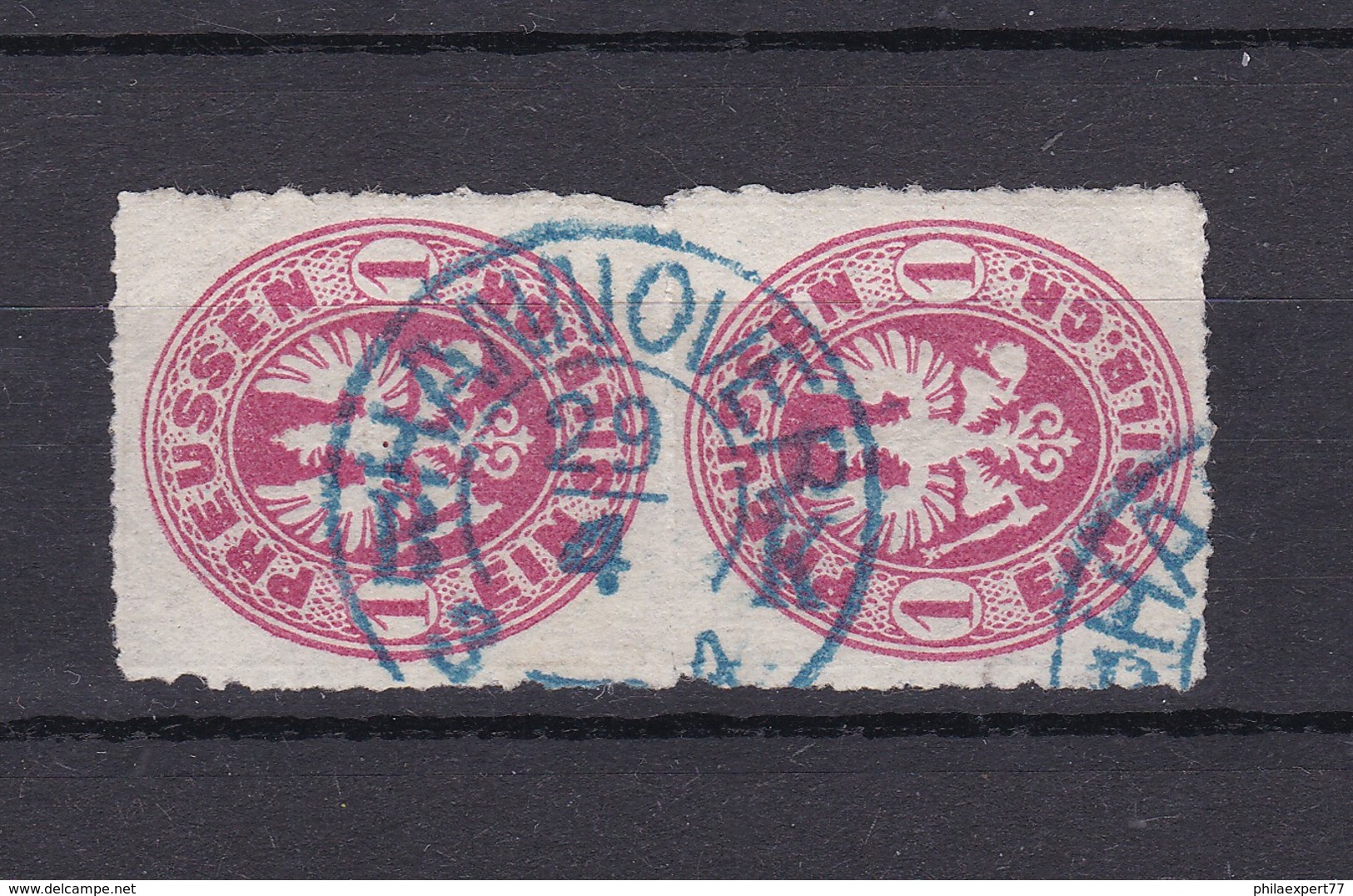 Preussen - 1861 - Michel Nr. 16 - W.Paar - Blauer  HANNOVER Stempel  - Gest. - Sonstige & Ohne Zuordnung