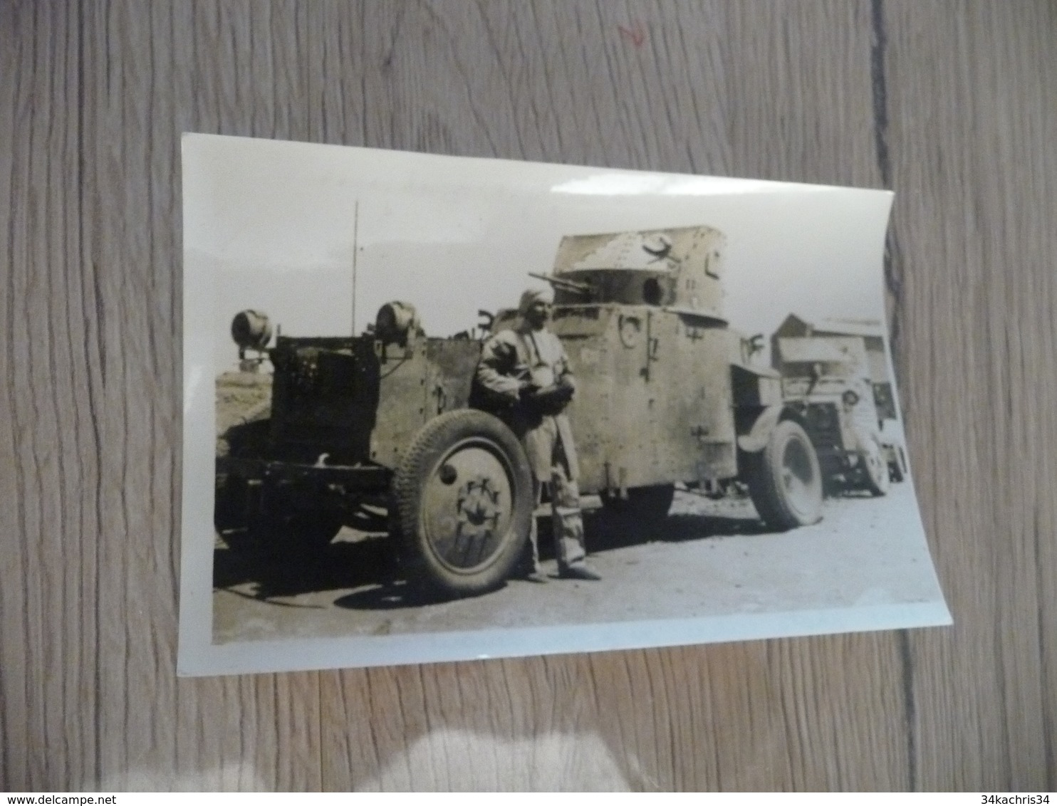 X6 Photo Originale Guerre Militaire Maroc Groupe Laffly Chasseurs D'Afrique Véhicules GAT .... - Guerre, Militaire