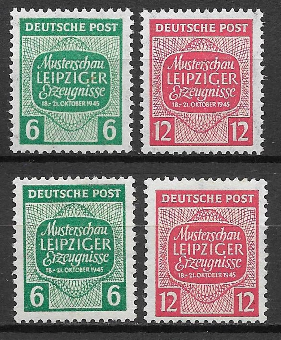 West Sachsen 1945 Mi. Nr.124x-125x/124Y-125Y - Altri & Non Classificati