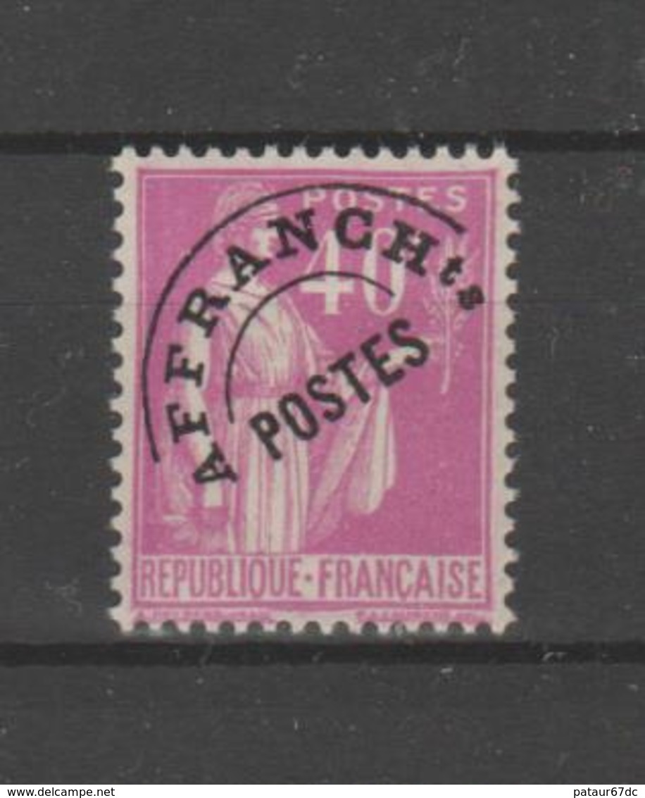 FRANCE / 1933-1939 / Y&T Préo N° 70 ** : Paix 40c X 1 - 1893-1947
