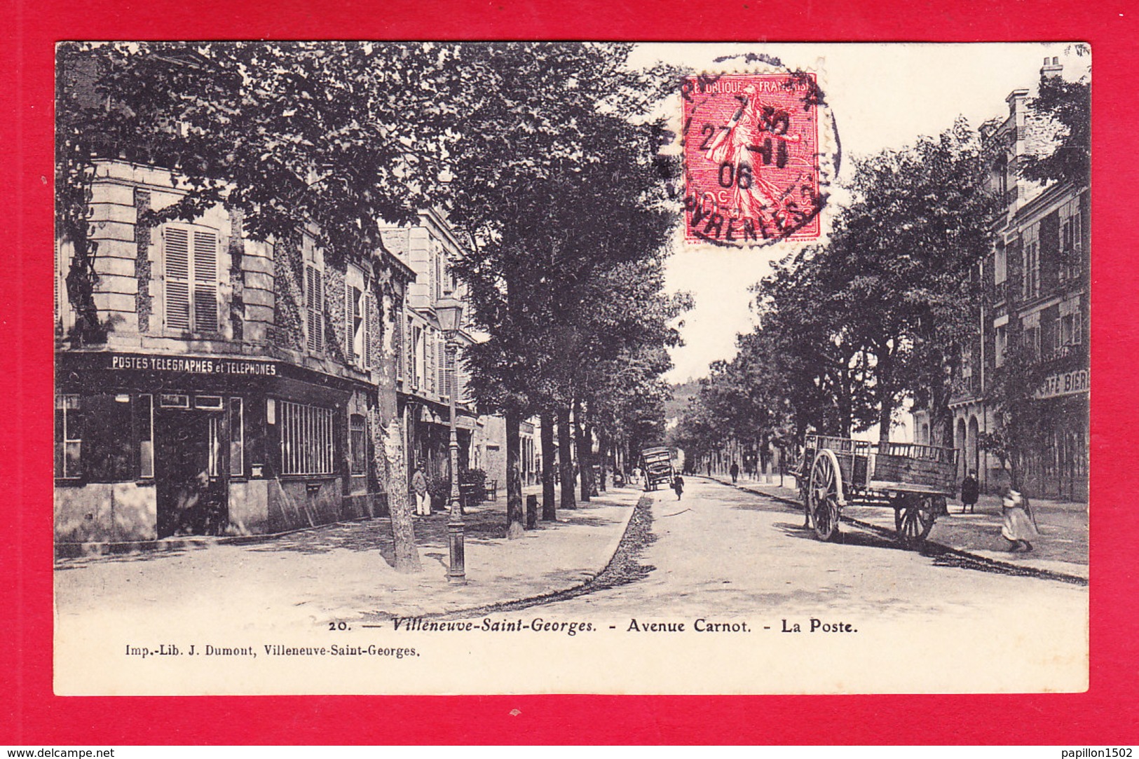 F-94-Villeneuve Saint Georges-07A09  Avenue Carnot, La Poste, Cpa BE - Villeneuve Saint Georges