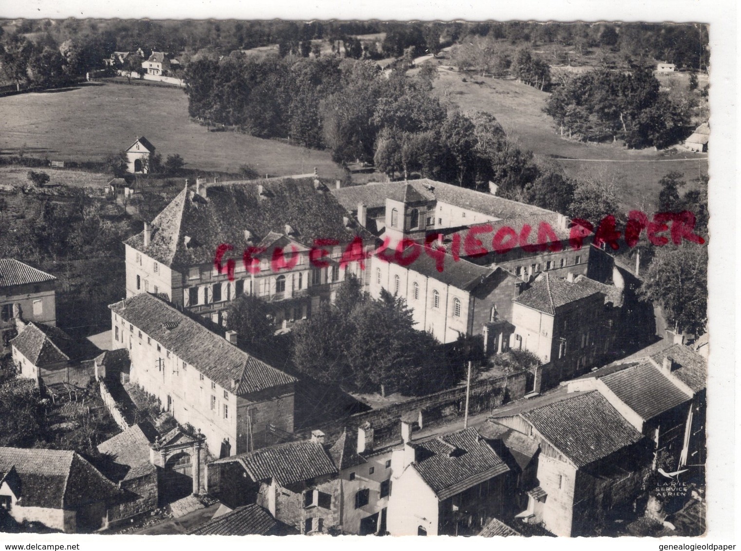 46-  LACAPELLE MARIVAL- LE COURS SECONDAIRE -ECOLE- VUE AERIENNE LAPIE N° 2  LOT QUERCY - Lacapelle Marival