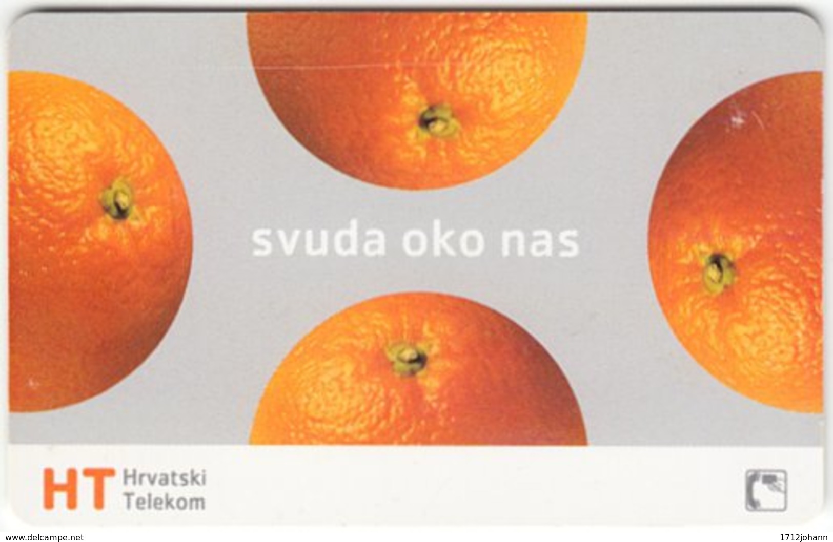 CROATIA C-965 Chip HT - Fruit, Orange - Used - Kroatien