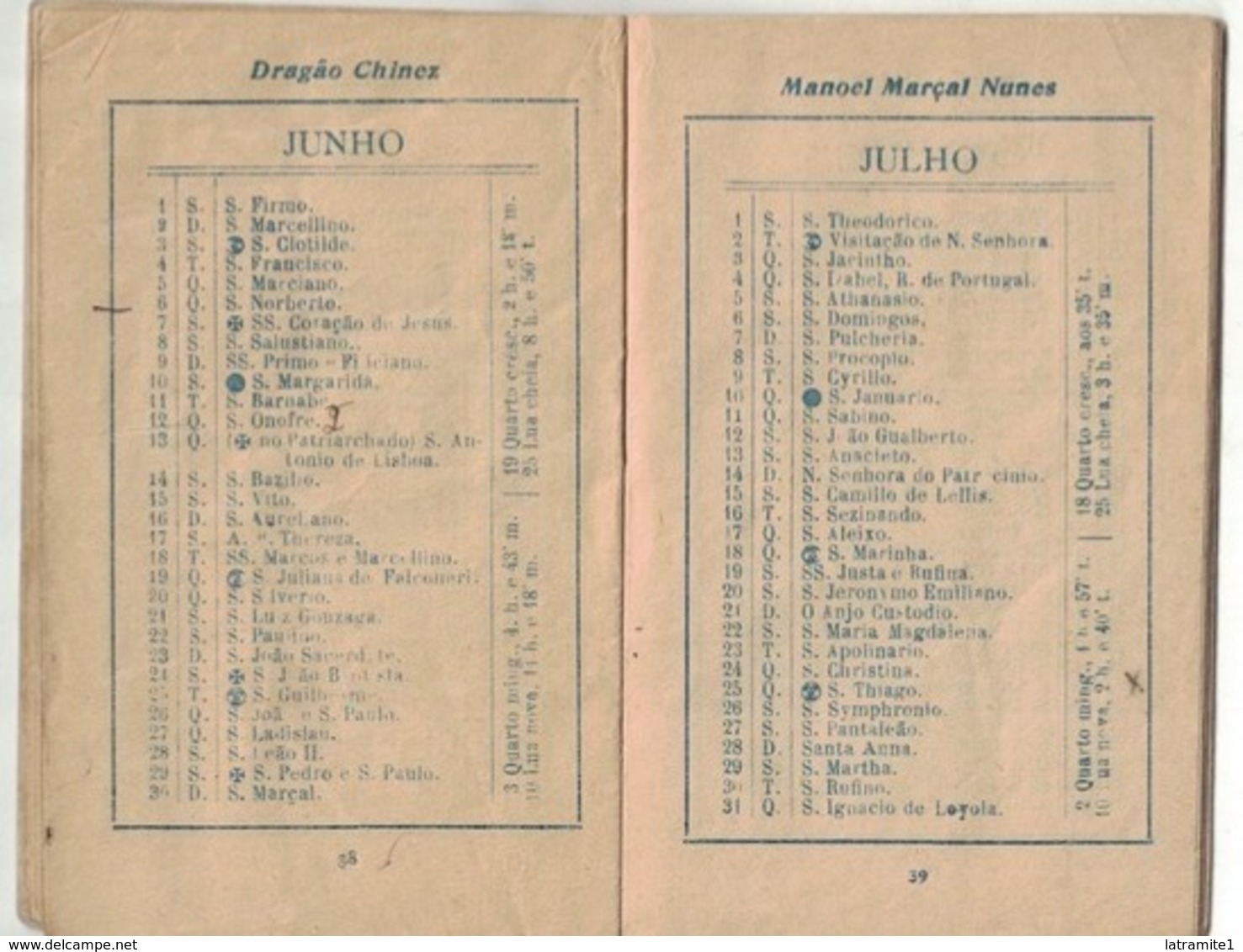 CALENDARIETTO PORTOGHESE 1907   Dragao Chinez Magazzino Di  Tè E Caffè Rua Pedro De Alcantara Lisboa - Altri & Non Classificati