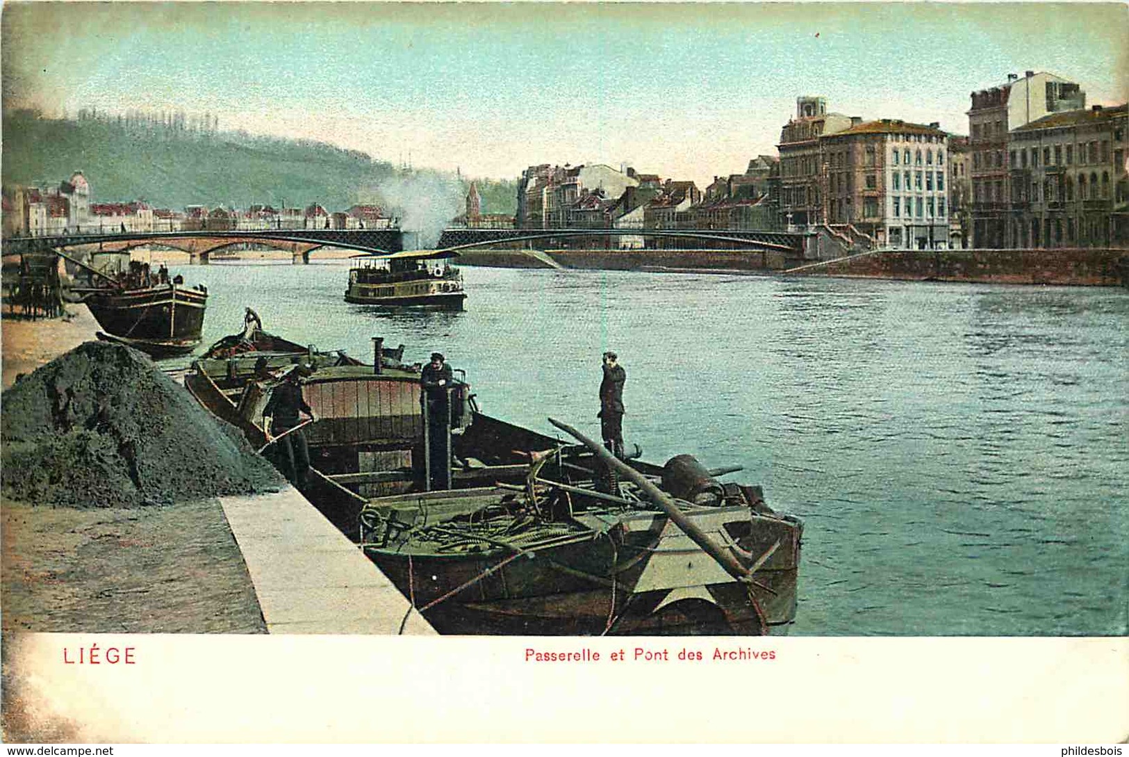 BELGIQUE  LIEGE  Passerelle Et Pont Des Archives - Luik