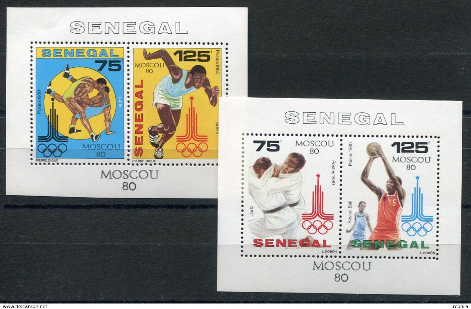 RC 15132 SENEGAL MOSCOU 80 JEUX OLYMPIQUES 2x  BLOCS FEUILLETS NEUF ** MNH TB - Sénégal (1960-...)