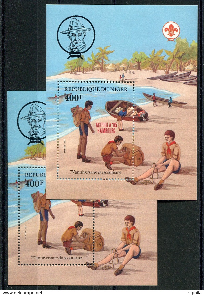 RC 15138 NIGER SCOUTISME + SURCHARGÉ BLOC FEUILLET NEUF ** MNH TB - Níger (1960-...)