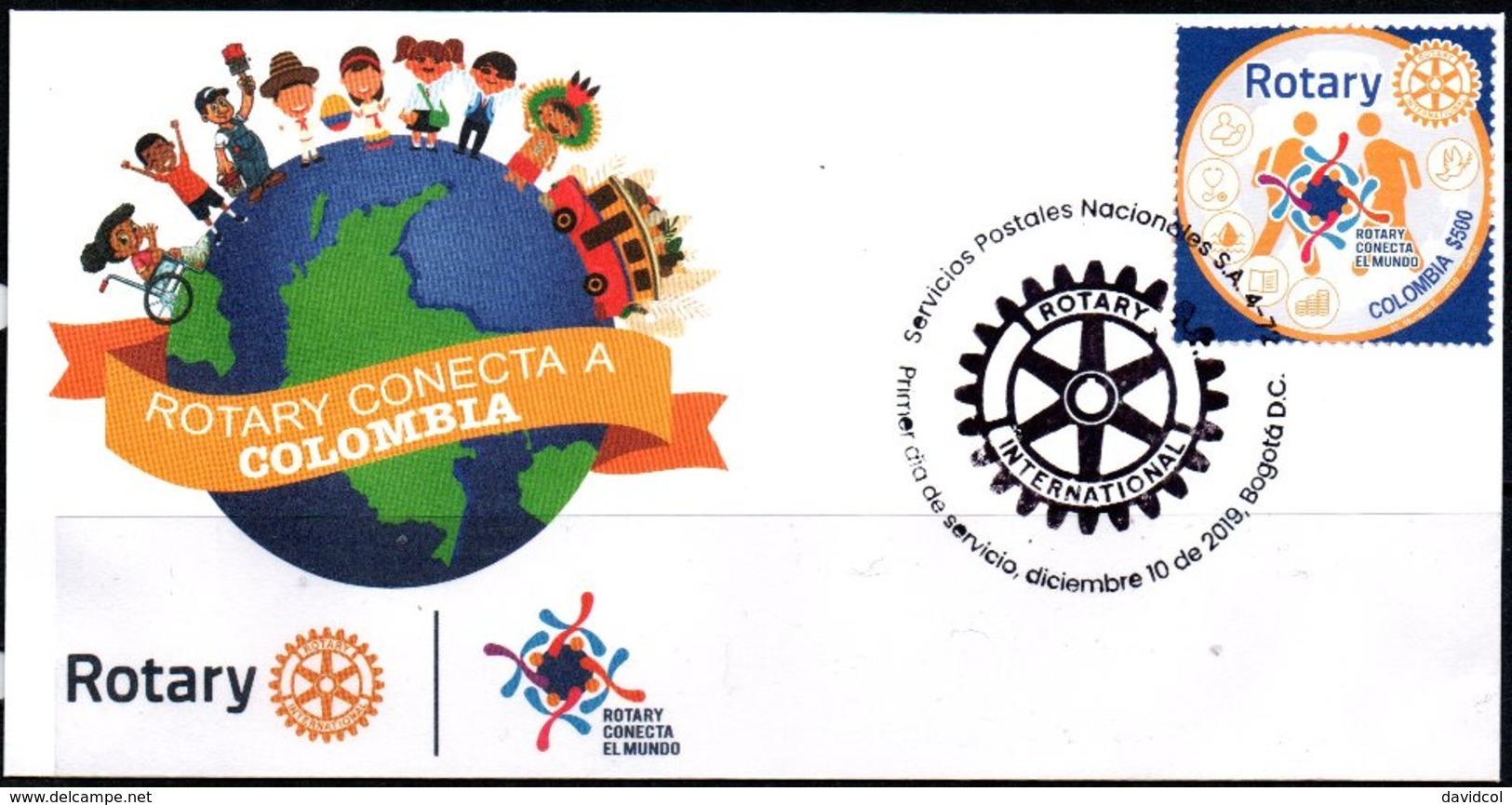 COLOMBIA- KOLUMBIEN- 2019  FDC/SPD. ROTARY INTERNATIONAL,ROTARY CONNECT COLOMBIA - Colombia