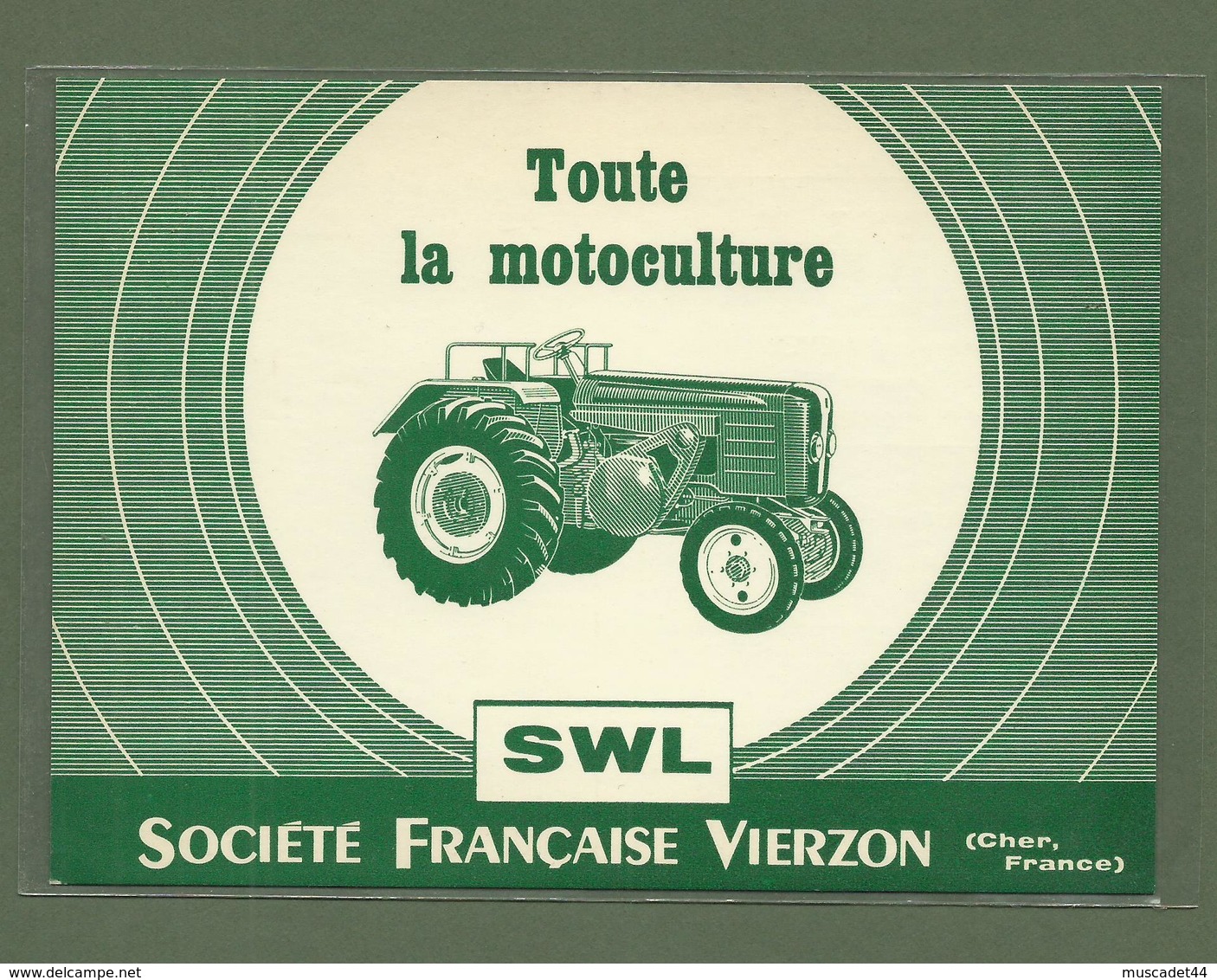 CARTE POSTALE 18 CHER SWL SOCIETE FRANCAISE VIERZON TOUTE LA MOTOCULTURE TRACTEUR - Vierzon