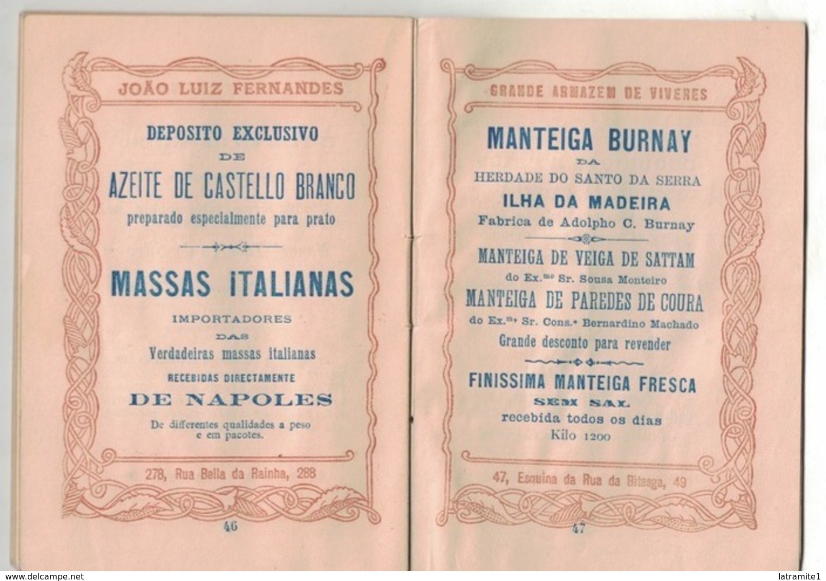 CALENDARIETTO PORTOGHESE 1906   Magazzino Alimentari J.L.Fernandez Rua Bella Da Rajnha Lisboa - Other & Unclassified