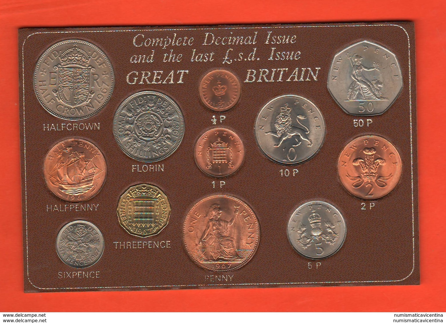 England Great Britain GB Coin Set 1967 >>1971 Grande-Bretagne Gran Bretagna - Mint Sets & Proof Sets