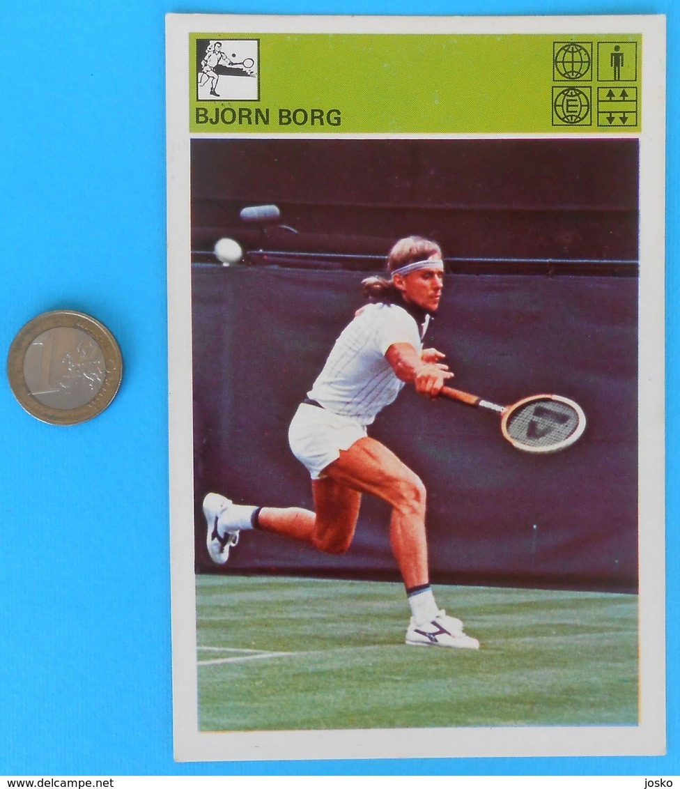 BJORN BORG - Tennis , Sweden ... Yugoslavia Vintage Card Svijet Sporta LARGE SIZE ALIKE A POSTCARD Tenis Sport - Altri & Non Classificati