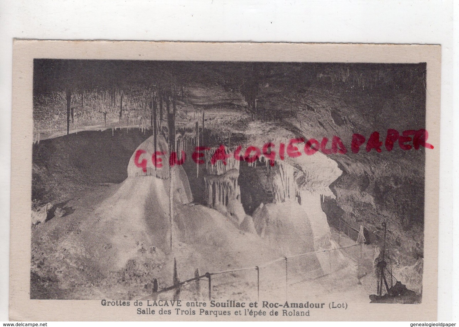 46-  LACAVE GROTTES - SALLE DES TROIS PARQUES ET L' EPEE DE ROLAND   - LOT QUERCY - Lacave