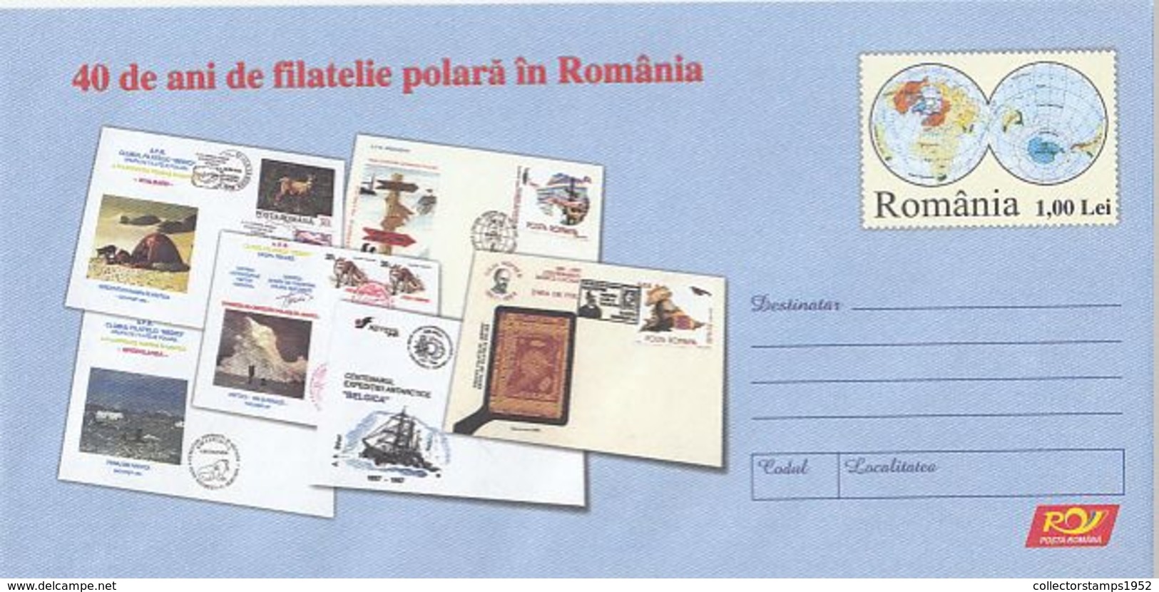 7627FM- ROMANIAN POLAR PHILATELIC EXHIBITION, POLAR PHILATELY, COVER STATIONERY, 2008, ROMANIA - Events & Gedenkfeiern