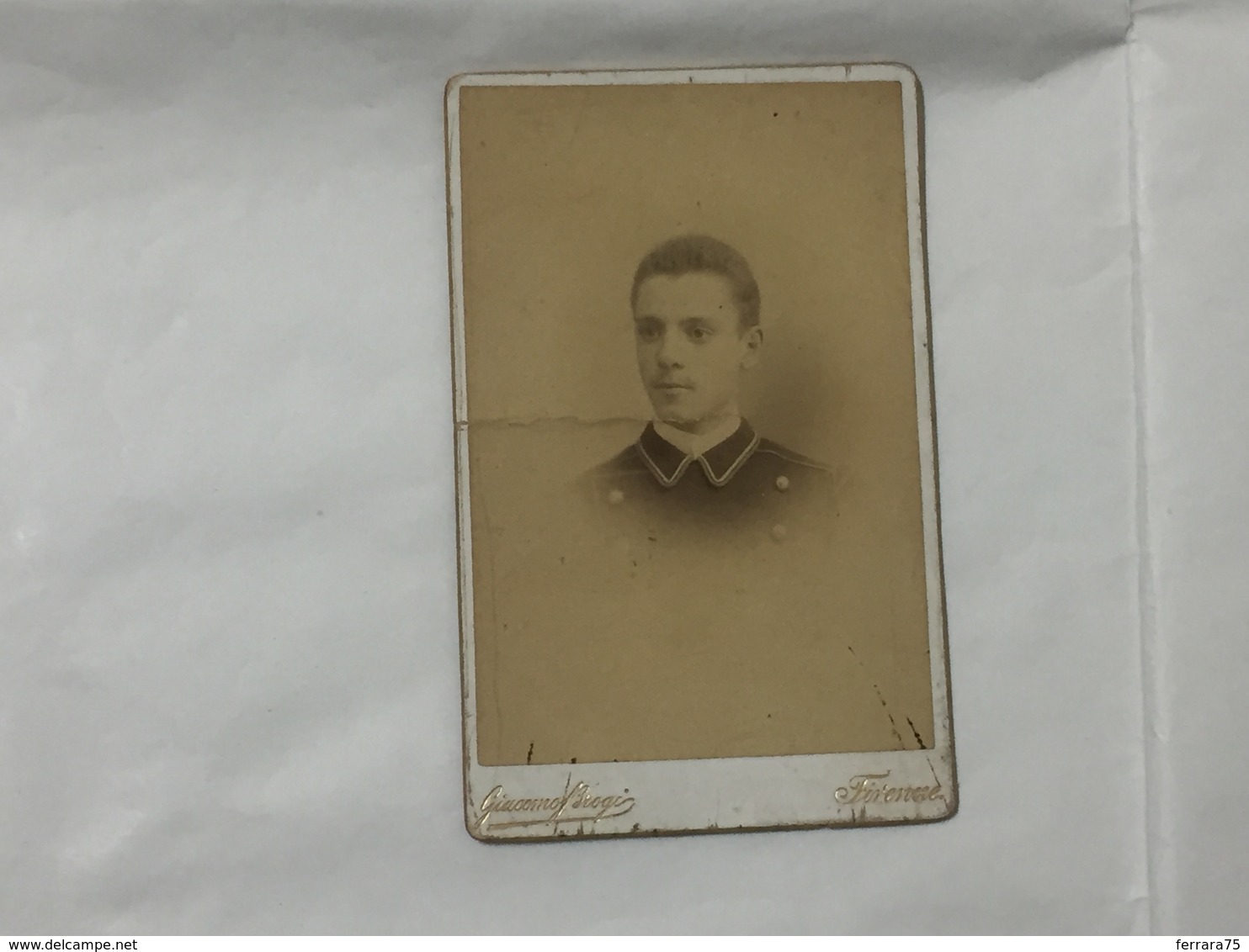 CDV FOTO RITRATTO SOLDATO UFFICIALE SOLDIER GIACOMO BROGI FIRENZE. - Altri & Non Classificati