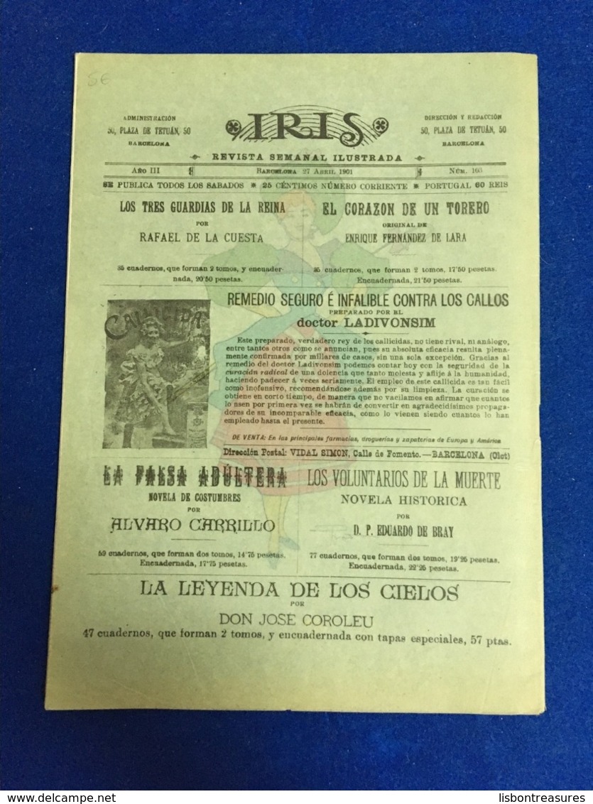 ANTIQUE SPAIN MAGAZINE IRIS 27 DE ABRIL DE 1901 Nº 103 ARTS AND OTHERS THEMES - [1] Fino Al 1980