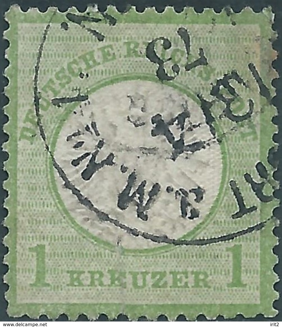 Germania Germany Deutschland,1872 Definitives 1KR. Green,used Hinged,Value €80,00 - Gebraucht