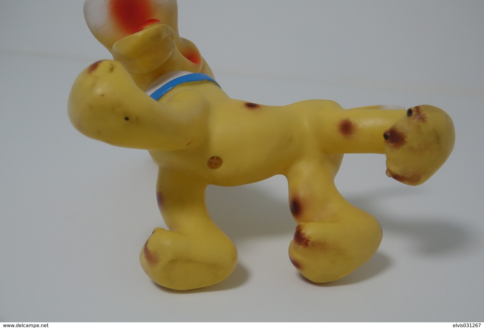 PIEPER POUET SQUEAKY: LEDRAPLASTIC PLUTO - RaRe Collector - L=22  -1960's - DISNEY - ELEPHANT - Rubber - Vinyl - Schtroumpfs