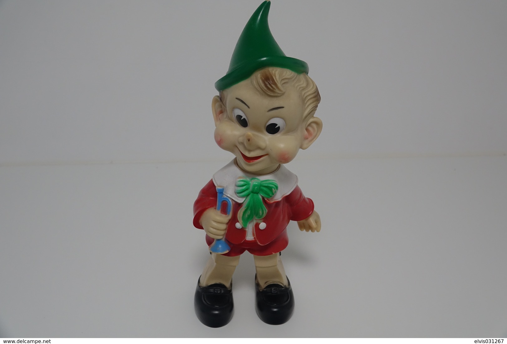 PIEPER POUET SQUEAKY: LEDRAPLASTIC PINOCCHIO PINOKIO - RaRe Collector - L=36  -1960's - ELEPHANT - Rubber - Vinyl - Schtroumpfs