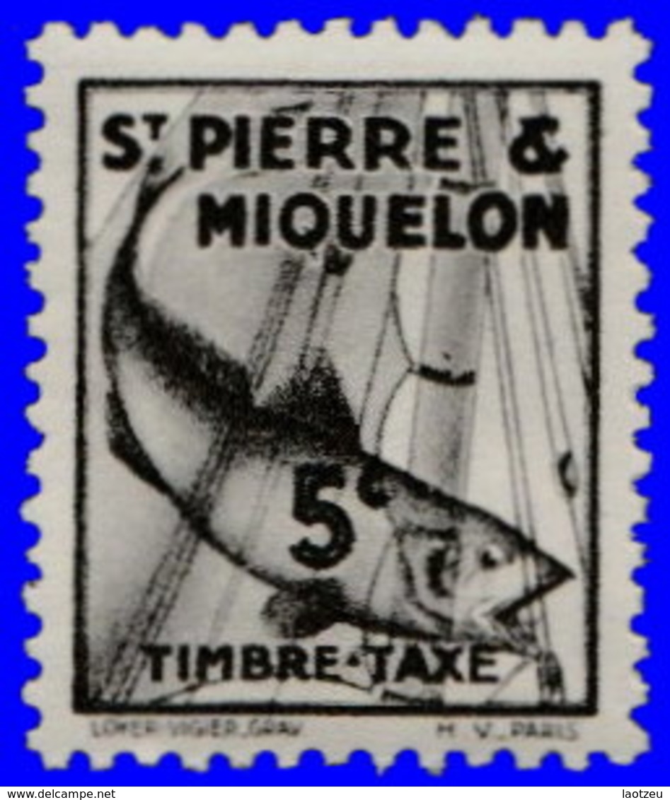 St Pierre & Miquelon Taxe 1938 ~ T 32** - 5 C. Morue - Impuestos