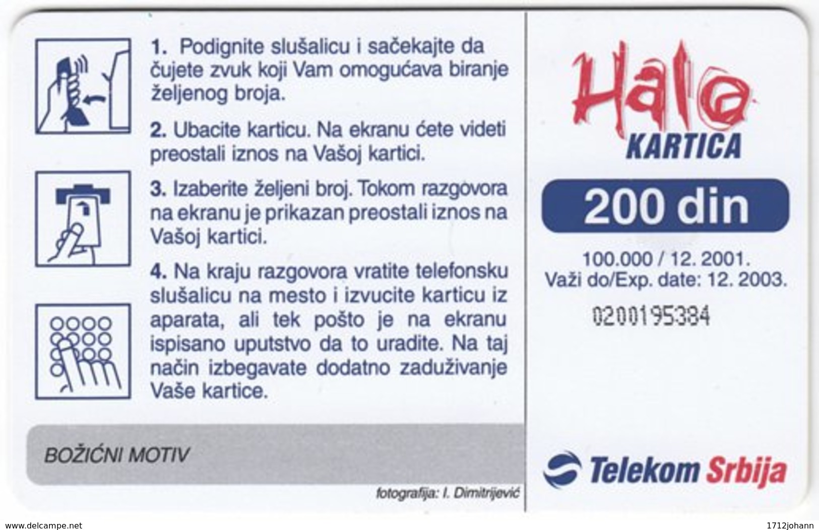 SERBIA A-433 Chip Telekom - Used - Jugoslawien