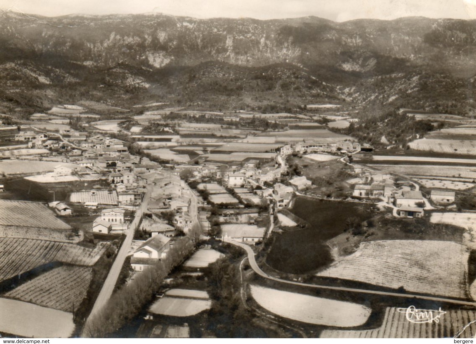 84. CPSM. BOLLENE. Vue Générale Aérienne. 1961. Scan Du Verso. - Cabrieres D'Aigues