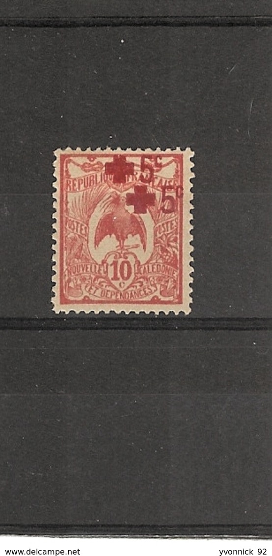 Nouvelle - Calédonie  - (1915 )  Double Surch. Croix Rouge - N°106 - Andere & Zonder Classificatie