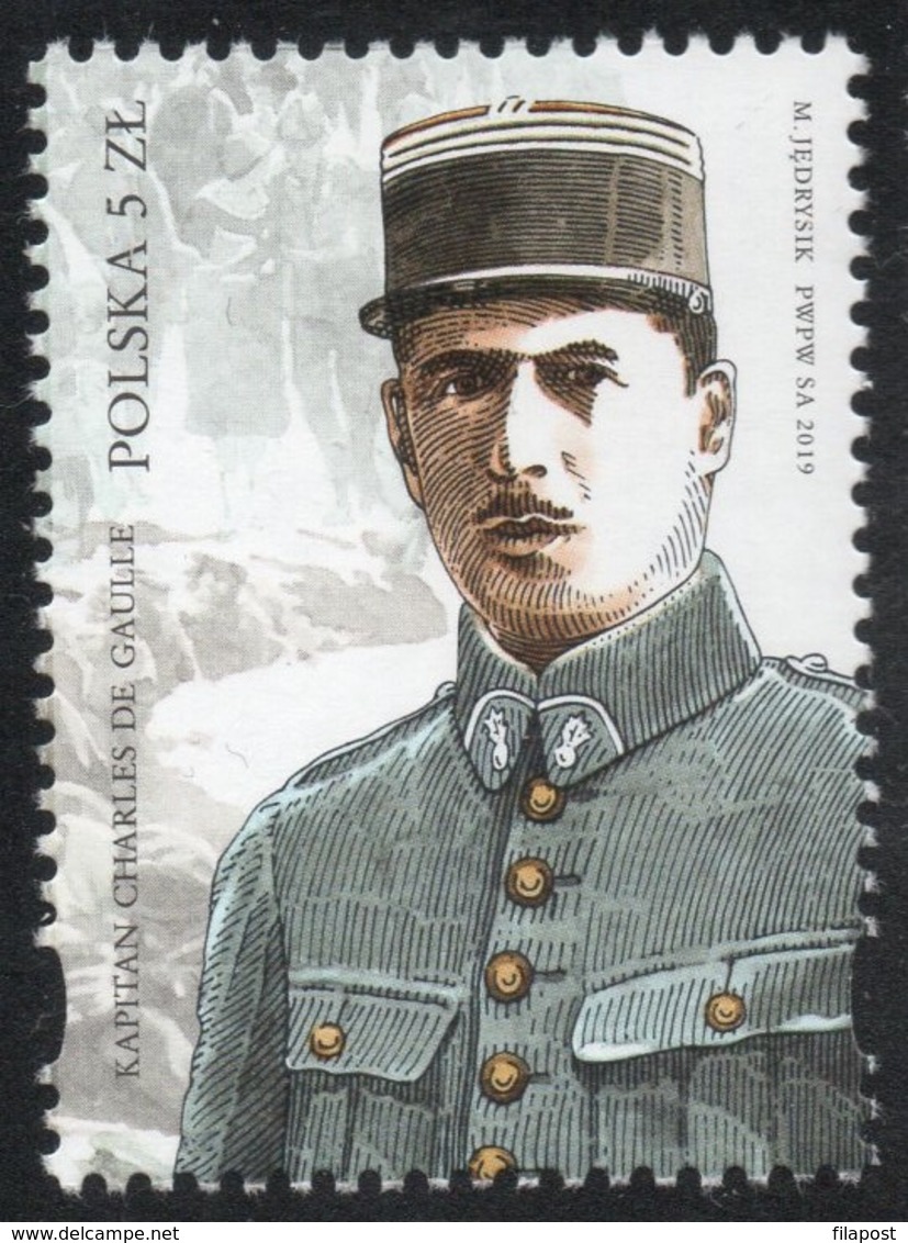 Poland 2019 Kaptain Charles De Gaulle French Army Officer And Statesman MNH ** - Nuovi