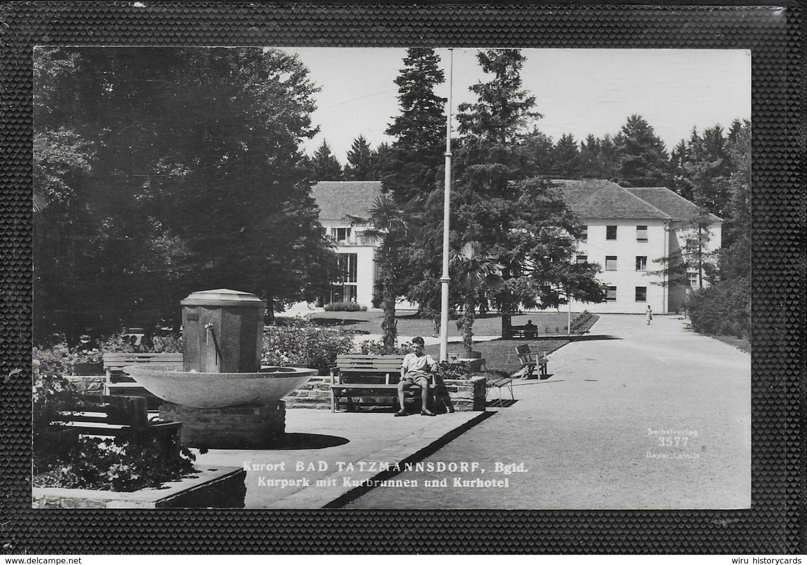 AK 0402  Bad Tatzmannsdorf - Kurpark Mit Kurbrunnen Und Kurhotel / Verlag Bayer Um 1958 - Oberwart