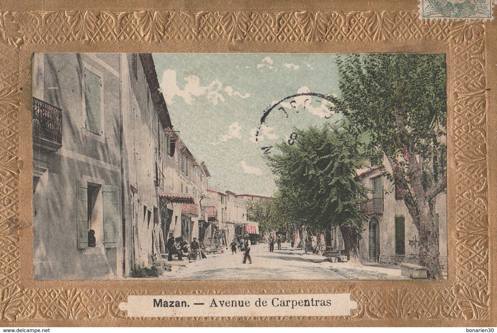 CPA  84  MAZAN AVENUE DE CARPENTRAS  ANIMEE GAUFREE - Mazan