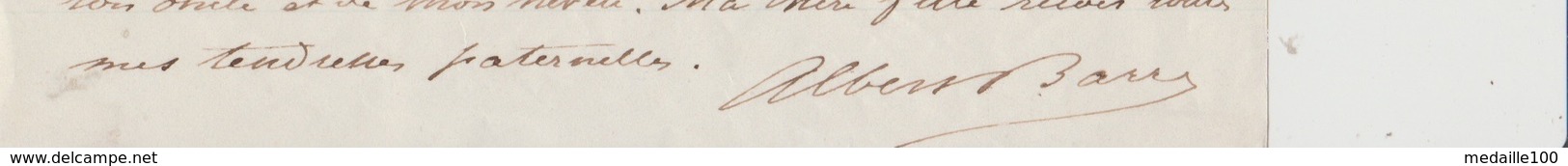 Siège De PARIS  Sortie De Paris   Après Signature De L'Armistice   Pour Jersey Signature Albert BARRE Certificat ROUMET - 1870 Siege Of Paris