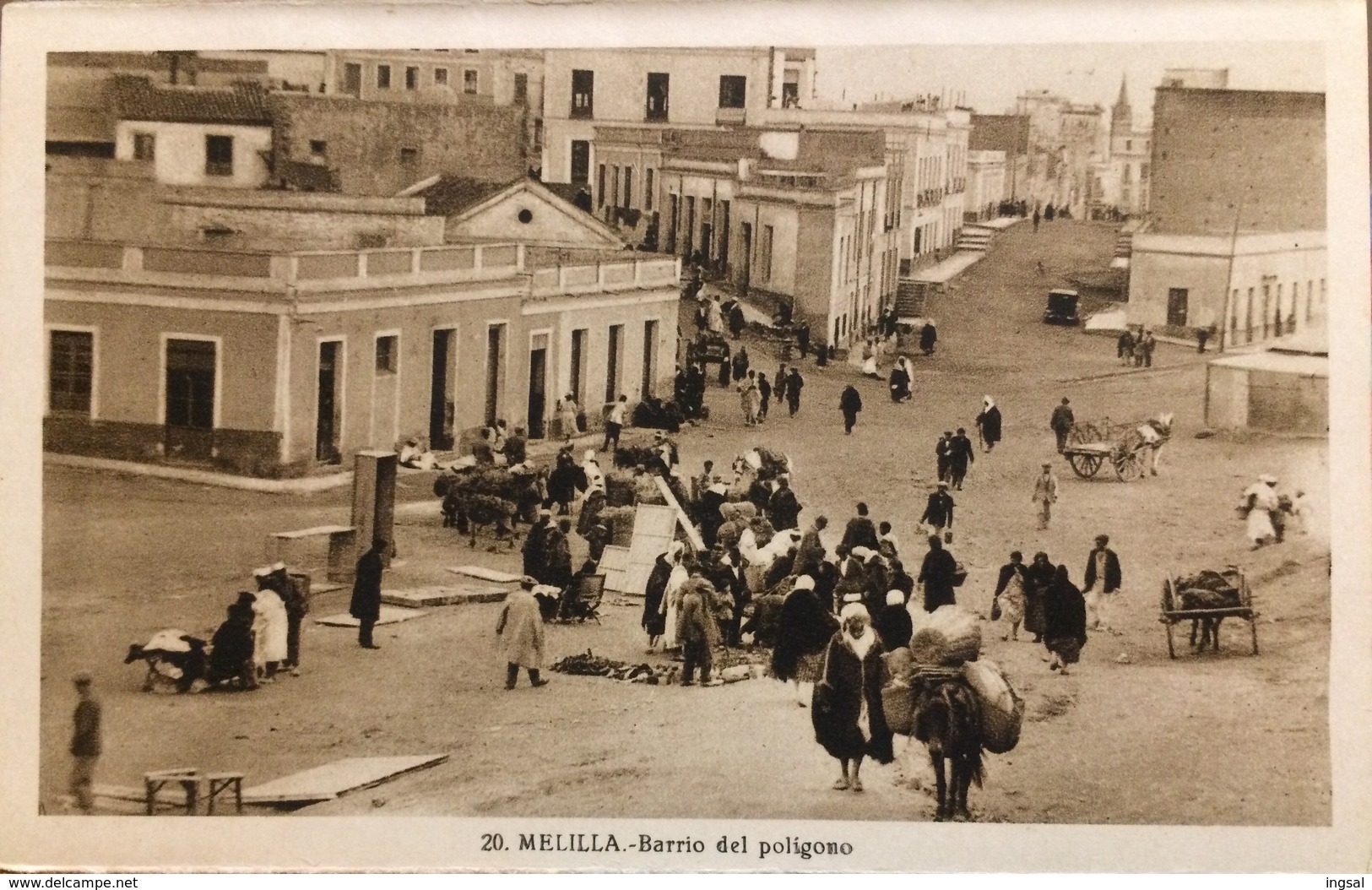 SPAIN, Espana.......MELILLA..........Barrio Del Poligono......Mercado.....ca.1920 - Melilla