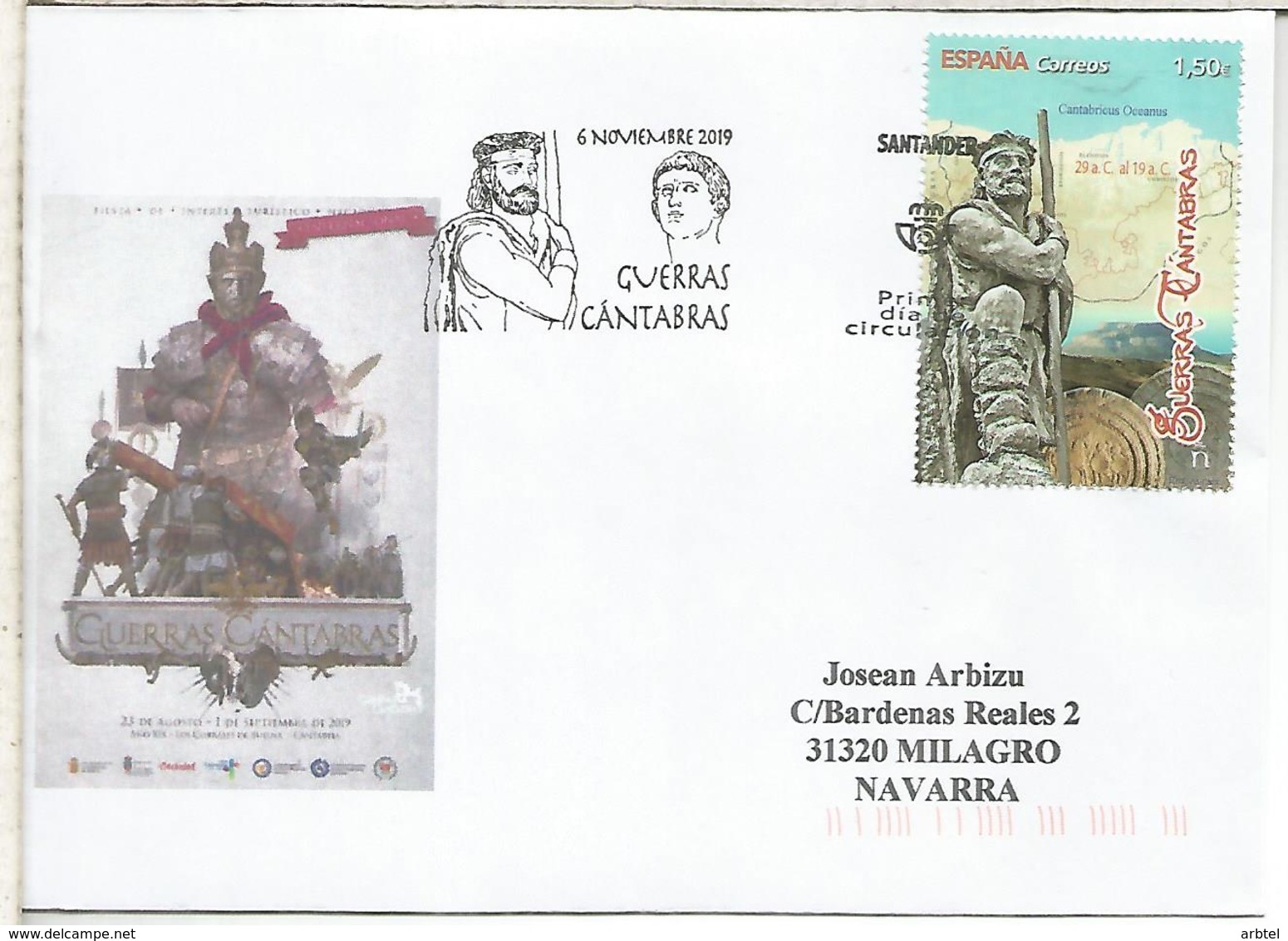 SANTANDER CANTABRIA CC CON MAT GUERRAS CANTABRAS ROMAN EMPIRE WAR ROMA - Militaria