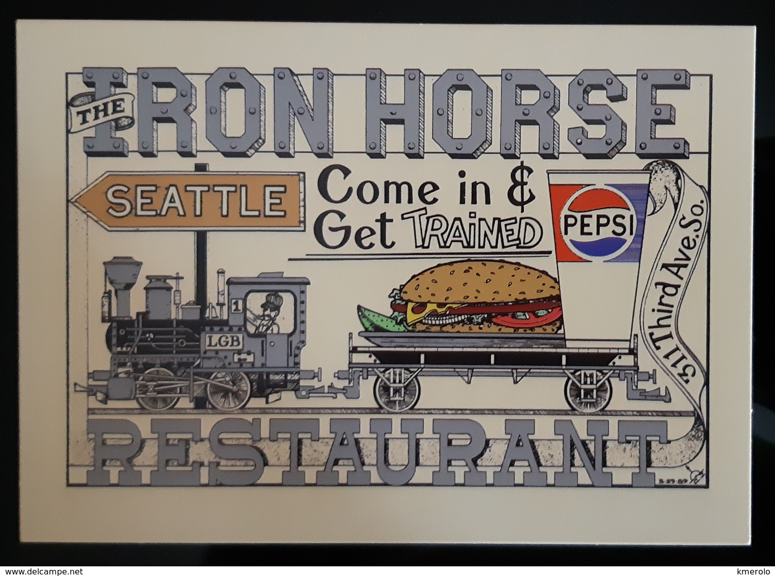 Pepsi Cola Iron Horse Carte Postale - Pubblicitari