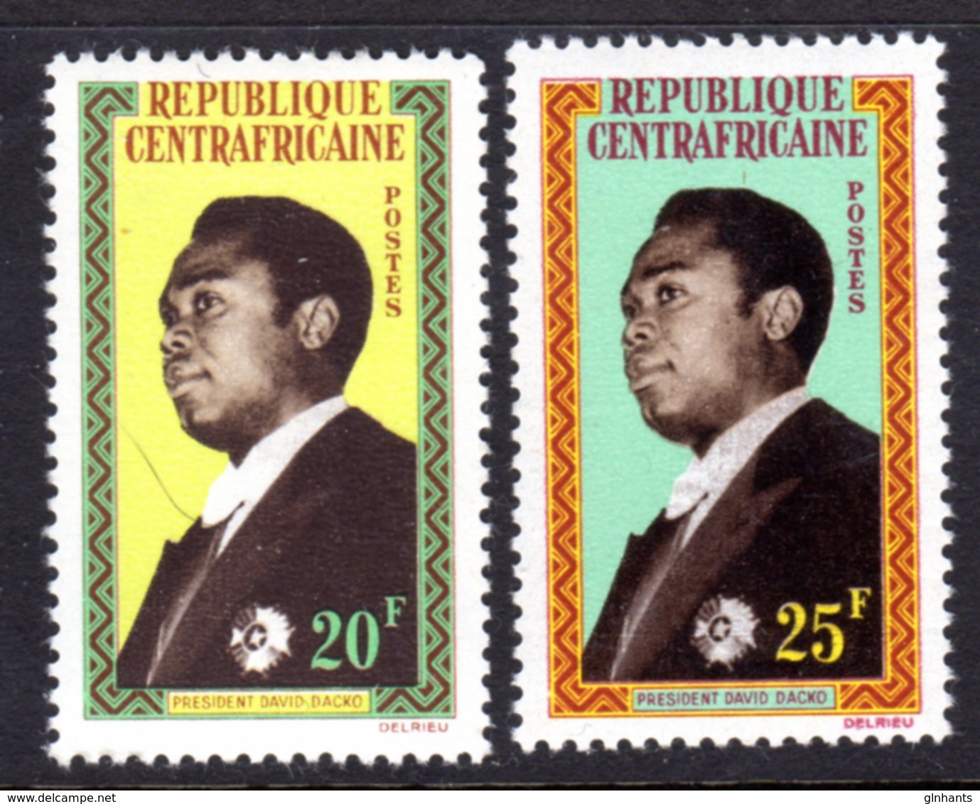 CENTRAL AFRICAN REPUBLIC - 1962 PRESIDENT BACKO SET (2V) FINE MNH ** SG 30-31 - Central African Republic