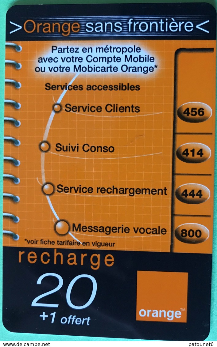 REUNION  -  Recharge Orange 20 + 1  -  Orange Sans Frontière - Réunion