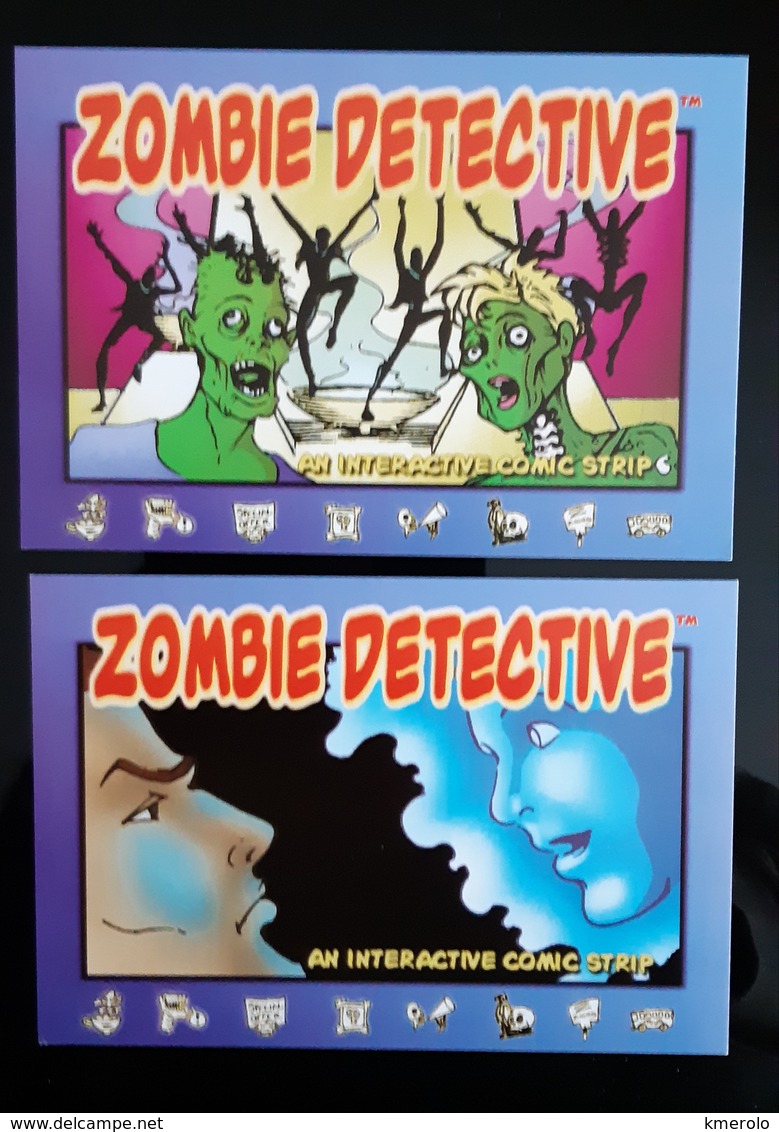 Zombie Detective Lot De 2 Carte Postale - Pubblicitari