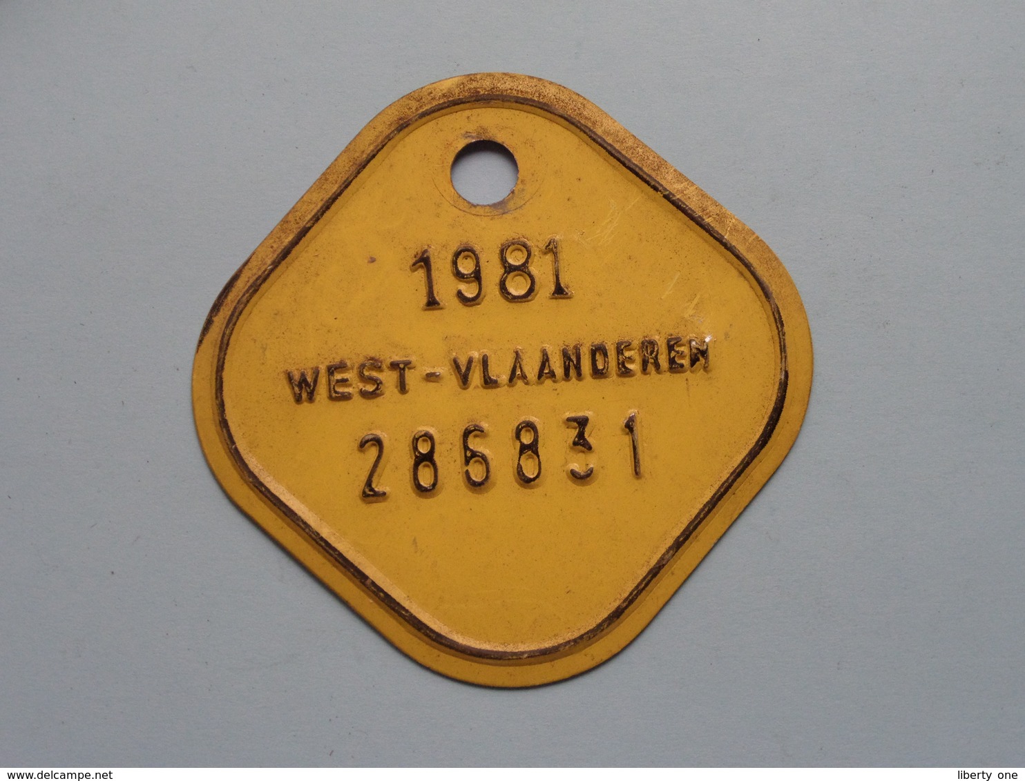 FIETSPLAAT / PLAQUE Vélo ( WEST - VLAANDEREN > N° 286831 ) Anno 1981 ( België ) ! - Plaques D'immatriculation