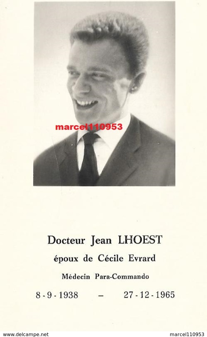 Docteur Lhoest Jean - Médecin Para-commando 1938/1965 - Décès