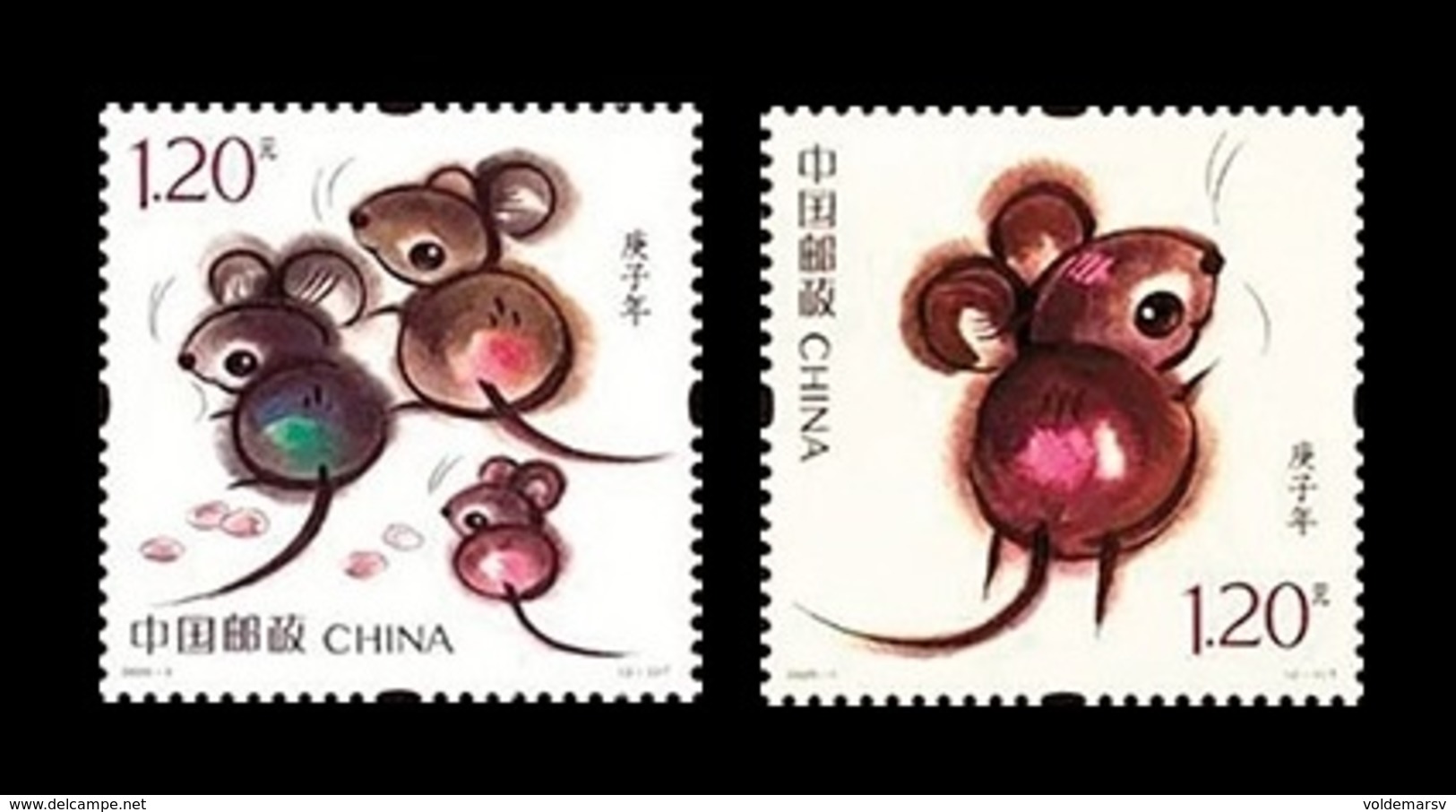 China 2020 Mih. 5173/74 Lunar New Year. Year Of The Rat MNH ** - Unused Stamps