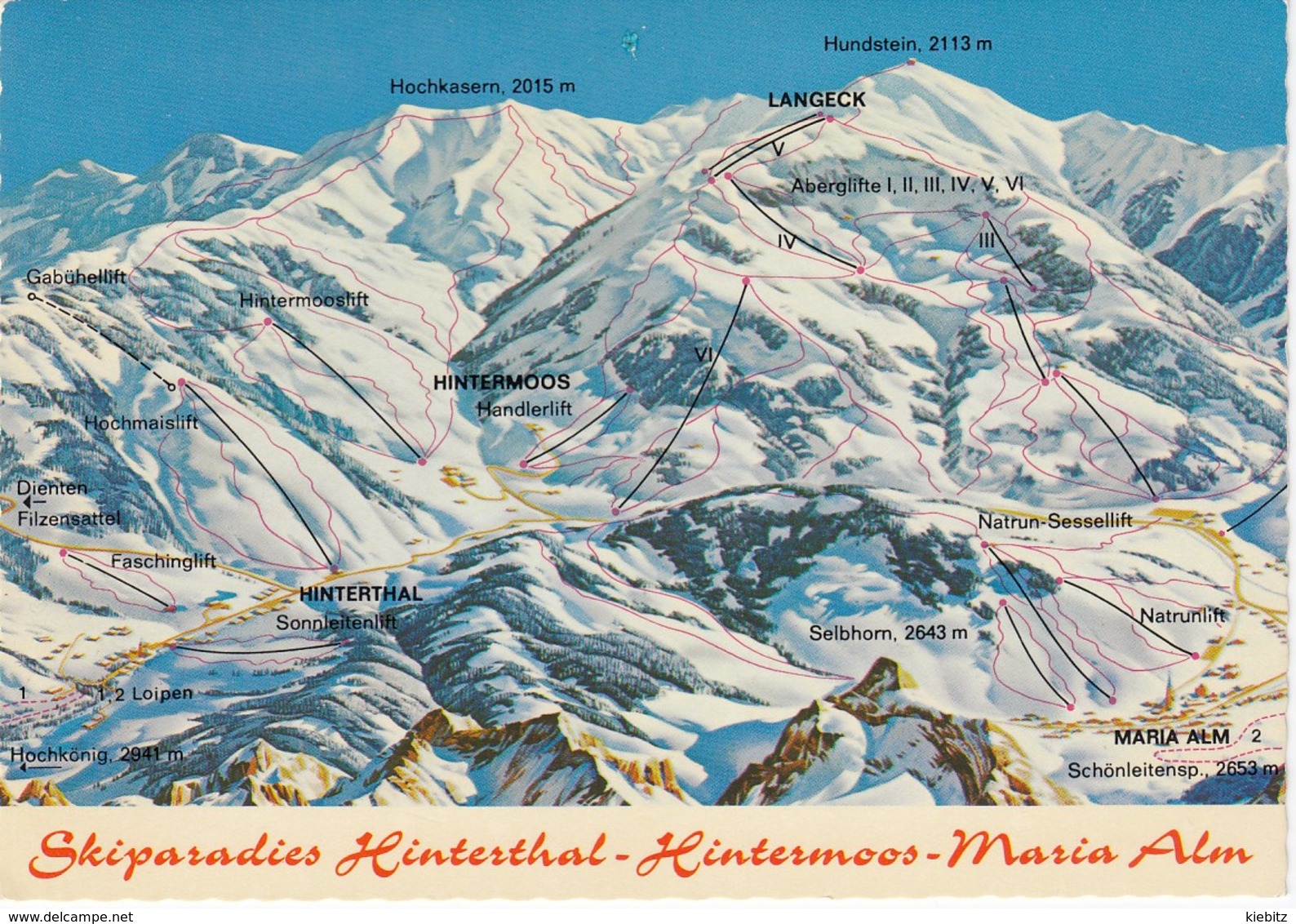 SBG-Maria Alm - Panoramakarte  Gelaufen 1978 - Maria Alm
