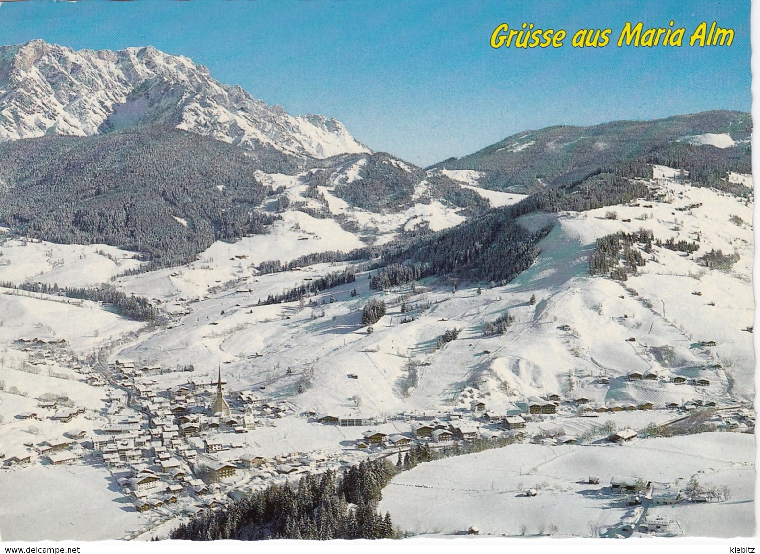 SBG-Maria Alm - Ortsansicht Winter  Gelaufen 1983 - Maria Alm