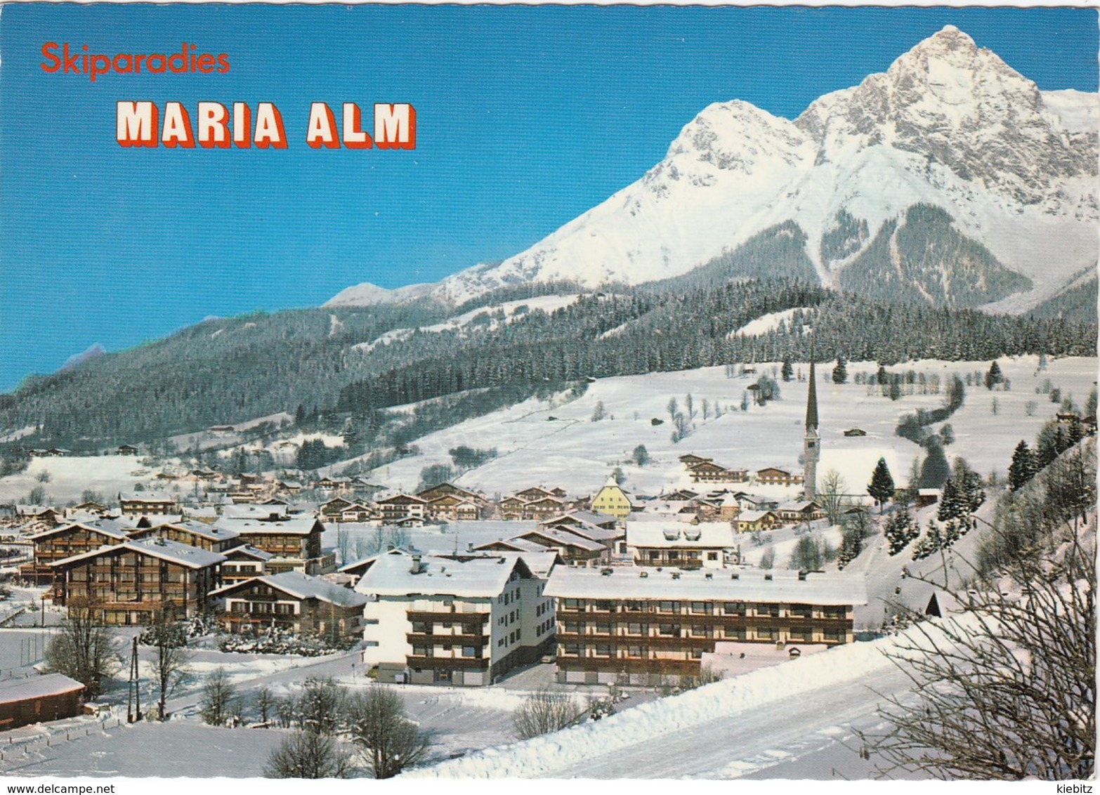 SBG-Maria Alm - Ortsansicht Winter  Gelaufen 1984 - Maria Alm