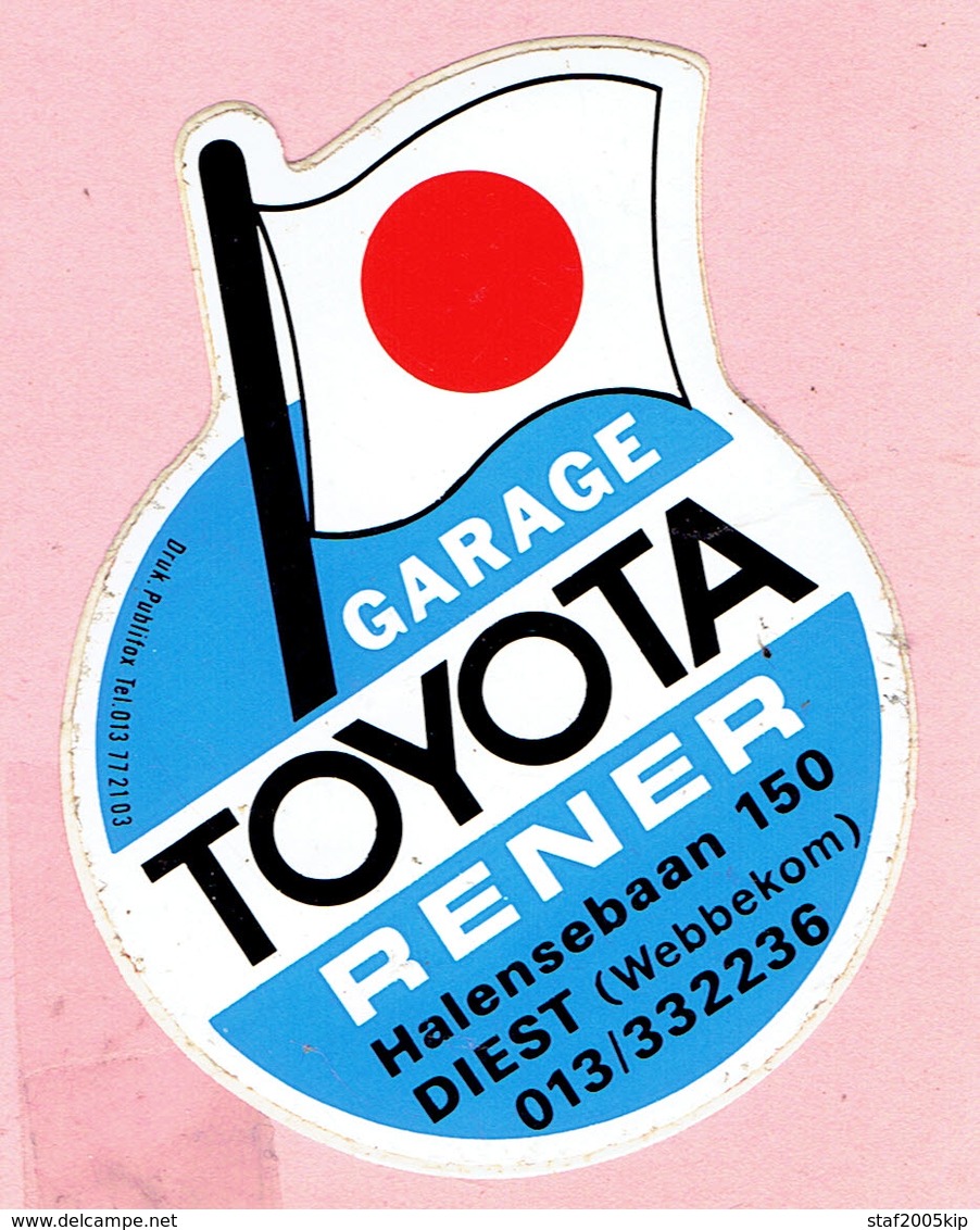 Sticker - Garage TOYOTA - RENER Halensebaan 150 DIEST ( Webbekom ) - Stickers