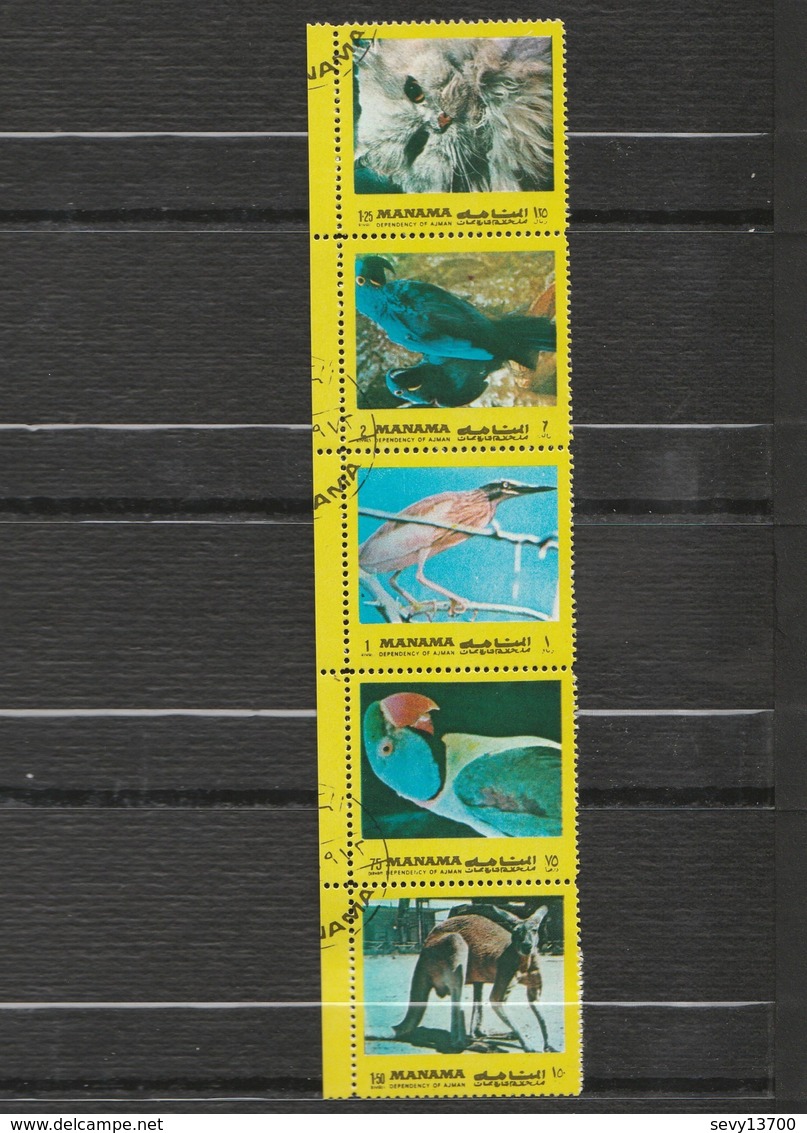 Manama - Lot 35 Timbres Animaux - Année 1972 Mi A 943 Ba à J943 Ba - 1100 à 1104 - 929 à 933 - 1115 - 1116 - - Manama