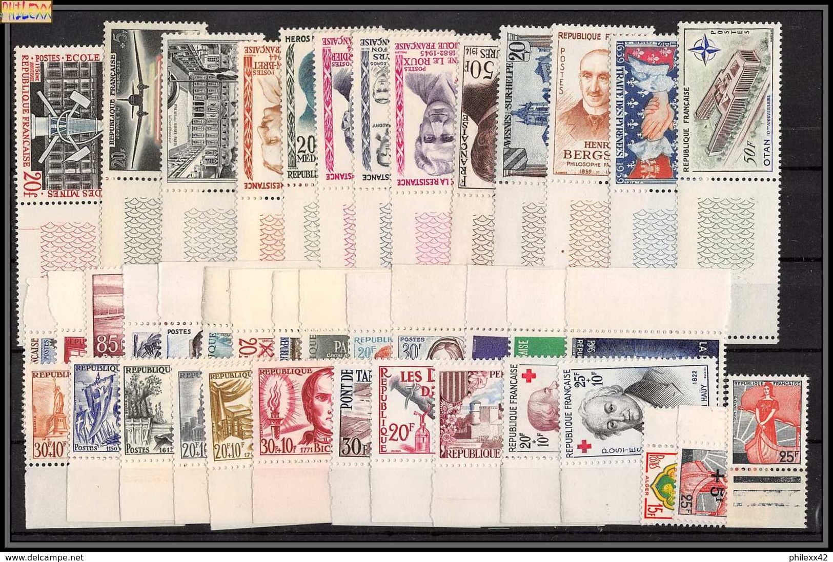 1959 Année Complète Neufs ** Cote 79 Euros PARFAIT état TTB BORD DE FEUILLE - 1950-1959