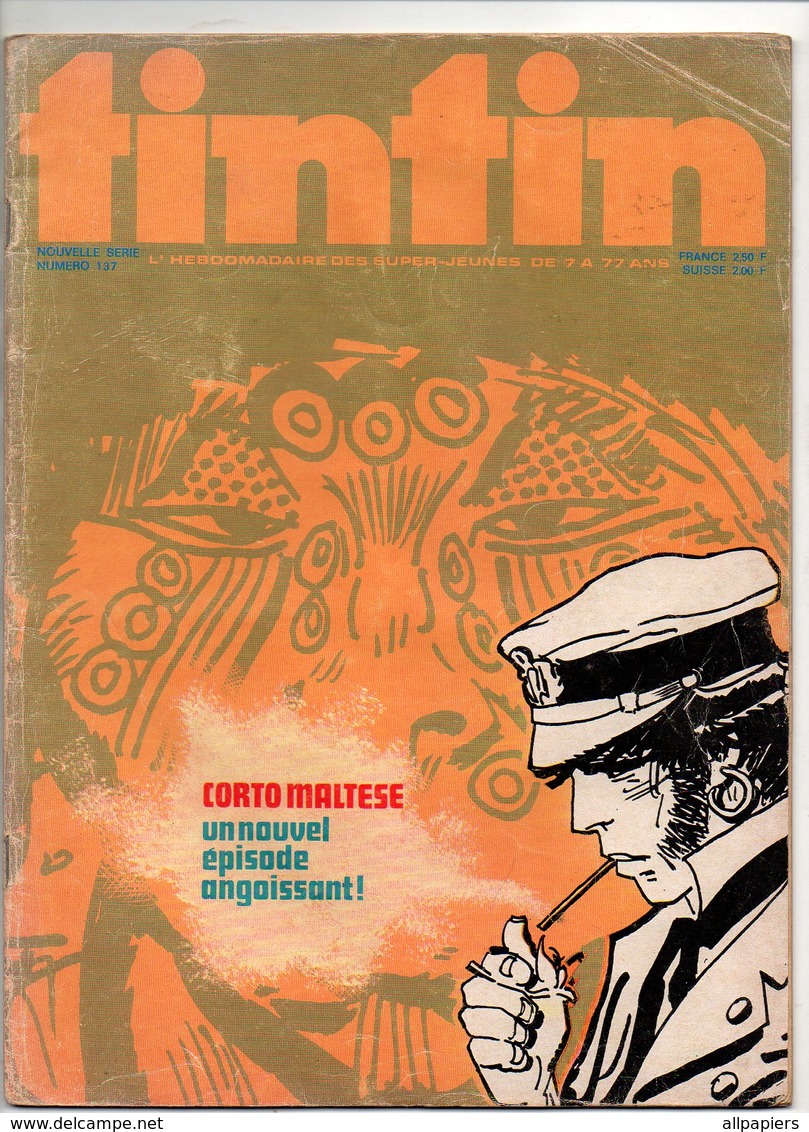 Tintin N°137 Cubitus - Clifton - Wen - Formule 1 - Vétérinaire De Zoo - Le Roitelet Triple-bandeau - Corto Maltese 1975 - Tintin