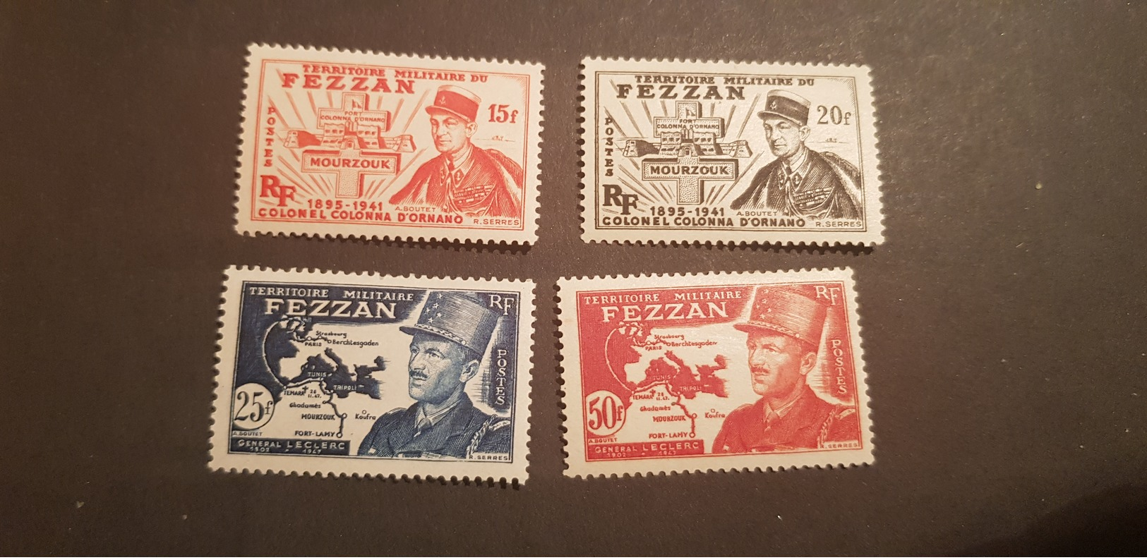 Fezzan Yvert 50-53* - Unused Stamps