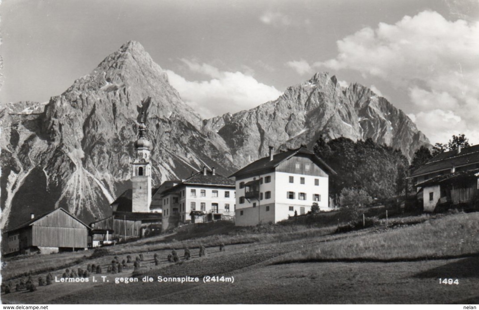 LERMOOS-GEGEN DIE SONNSPITZE-1958-REAL PHOTO - Lermoos